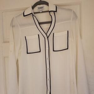 Express Portofino Shirt Button Down Blouse XSmall